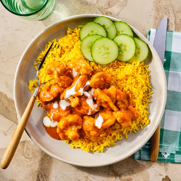 Snelle bloemkool-kip tandoori
