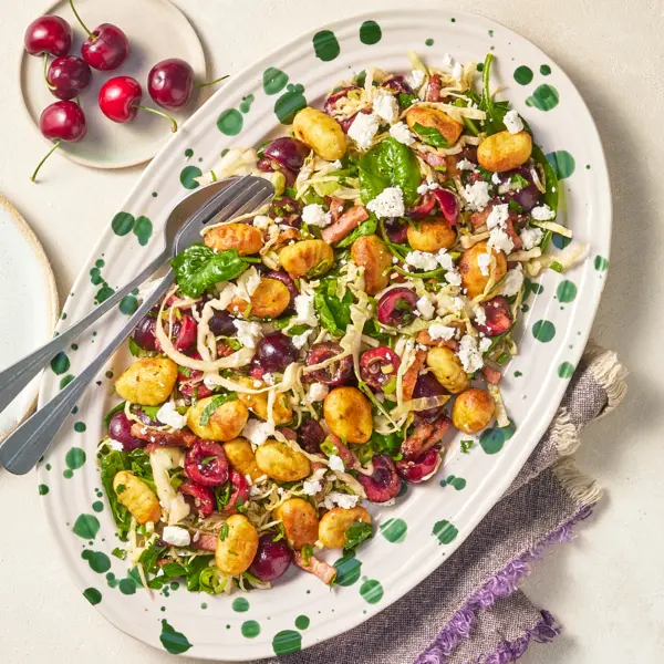 Knapperige gnocchisalade uit de airfryer