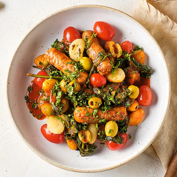 Spaanse stoof met gnocchi en merguez
