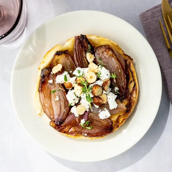 Mini tarte tatin met sjalot
