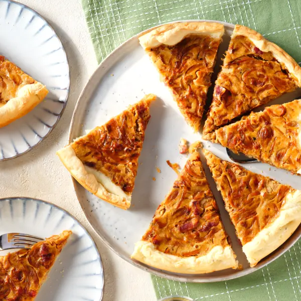 Duitse uientaart met spek