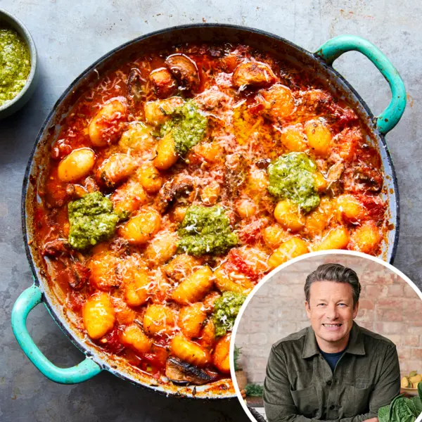 Gnocchi-bake met champignons