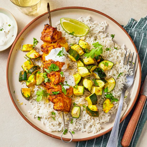 Tandoori stijl kipspiesjes uit de airfryer