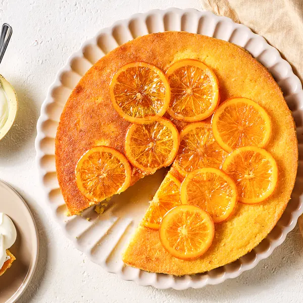 Polenta-cake met sinaasappel