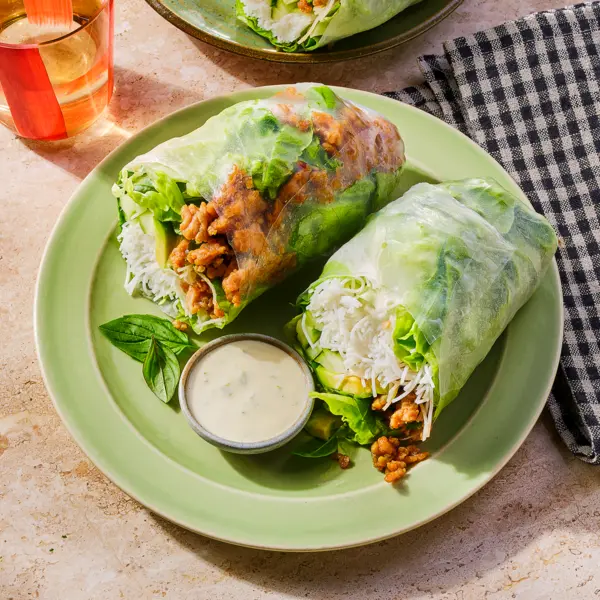 XXL springrolls met Thaise stijl kipgehakt