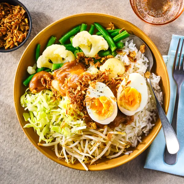 Snelle gado gado met rijst