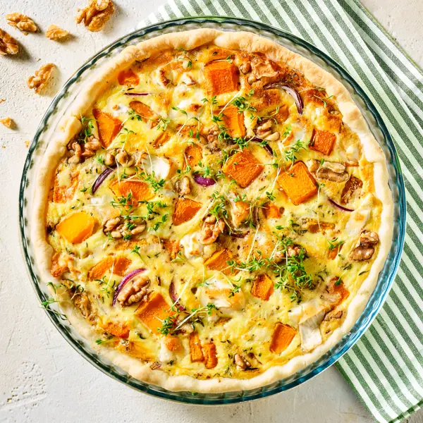 Herfstquiche met pompoen