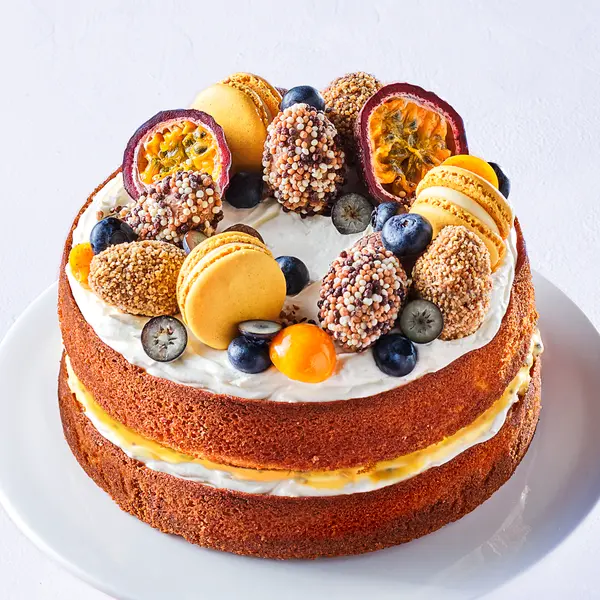 Paastaart met mascarpone en passievrucht