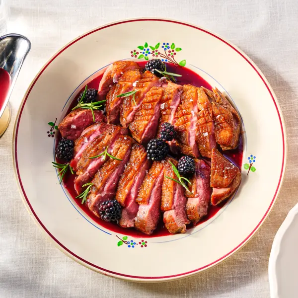 Eendenborst met port-bramenjus