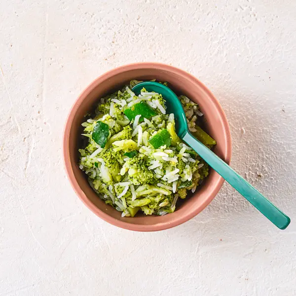 Broccoli en courgette met rijst