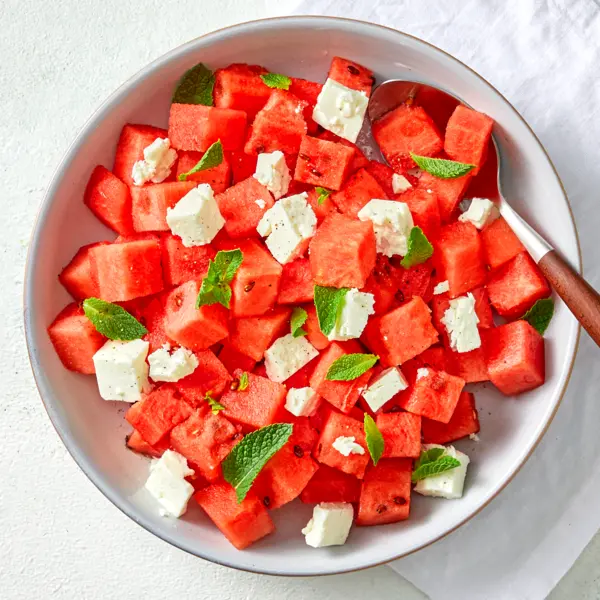 Watermeloen-fetasalade