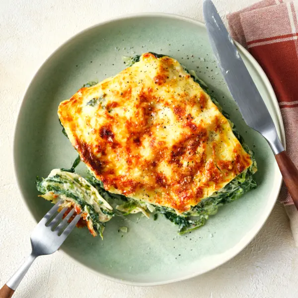 Spinazie-ricottalasagne uit de airfryer
