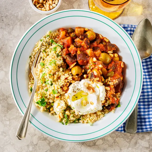 Snelle caponata met couscous