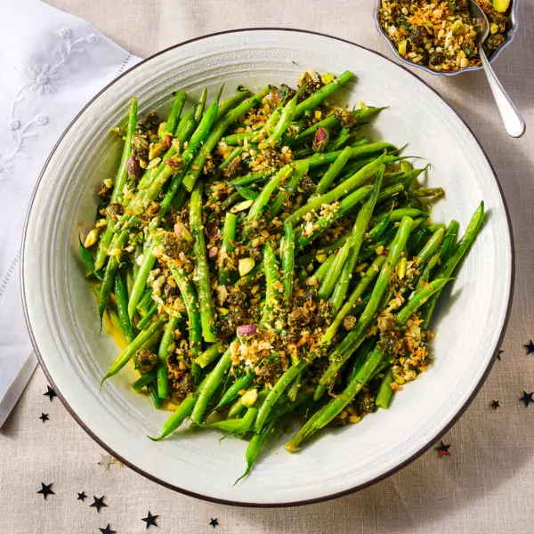 Haricots verts met pistache en kappertjes