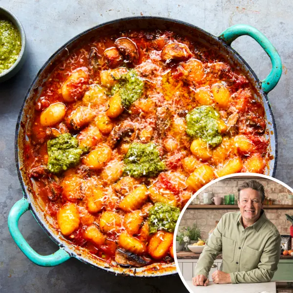 Gnocchi-bake met champignons