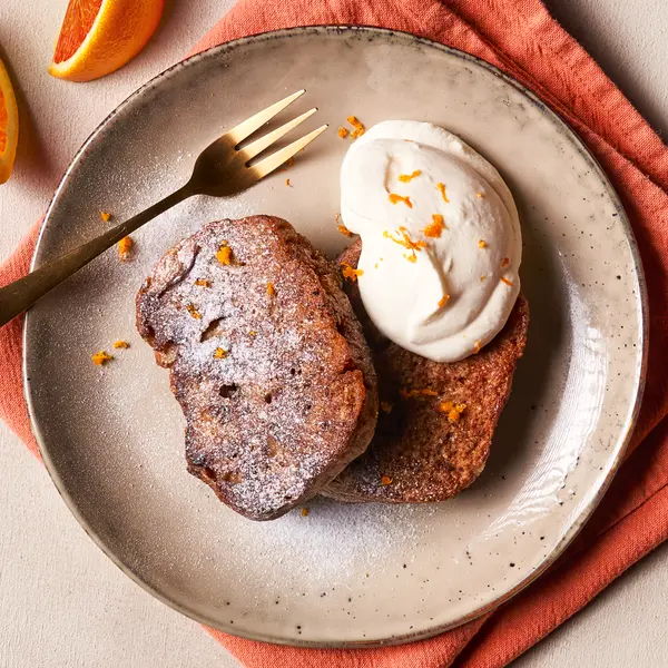 Wentelteefjes van suikerbrood met sinaasappel